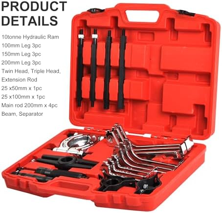10 Ton Hydraulic Gear Puller Set, 2 and 3 Jaw, 4-8 in view 3