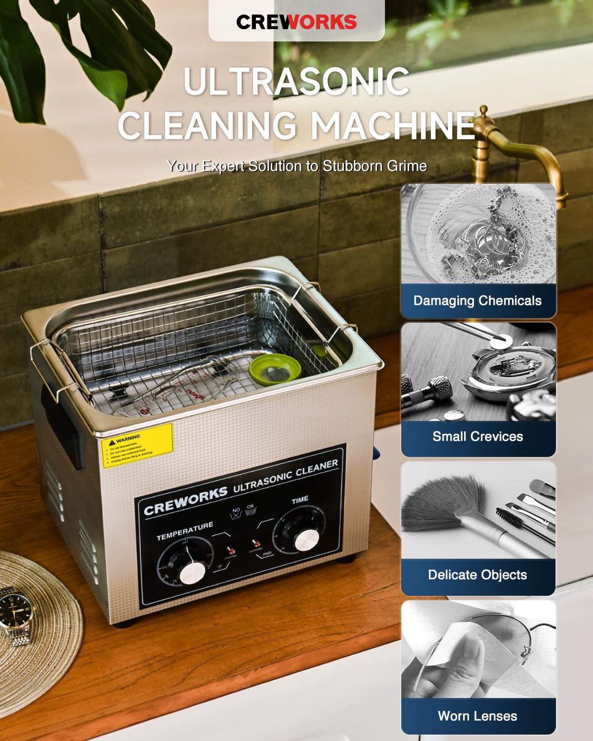 10L Heated Ultrasonic Parts Cleaner for 4L60E Valve Body view 2