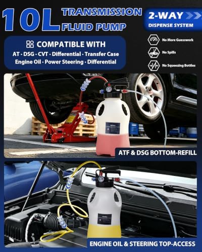 10L Pneumatic ATF Fill and Extraction Pump, 15 Adapters view 2