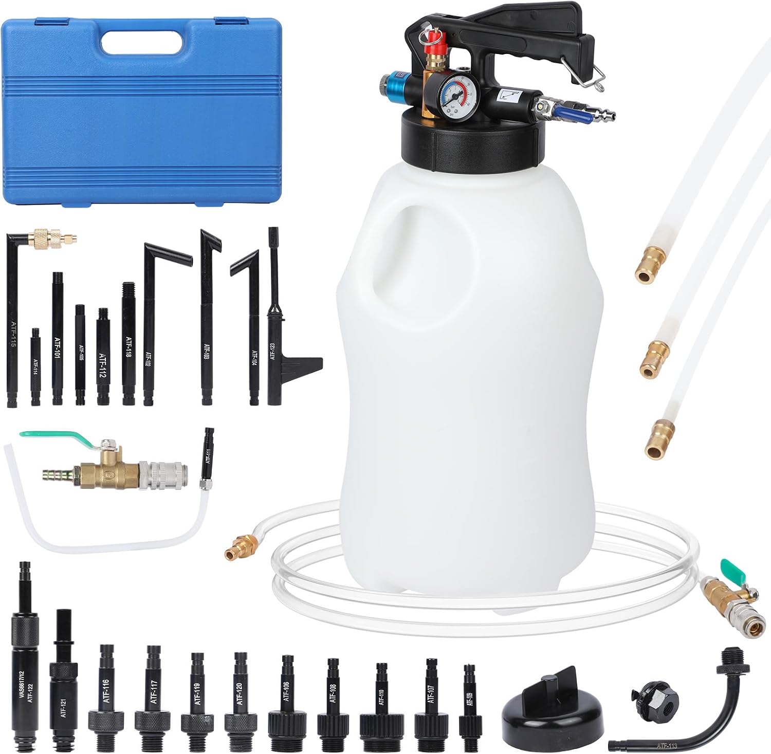 10L Pneumatic ATF Fill and Extract Pump, 26 Adapters