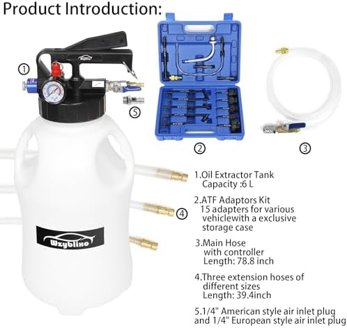 10L Pneumatic Transmission Fluid Pump and ATF Extractor view 2