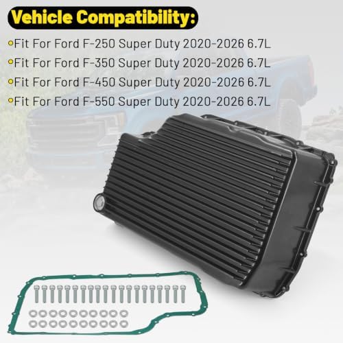 10R140 Deep Transmission Pan Cast Aluminum Ford Super Duty view 3