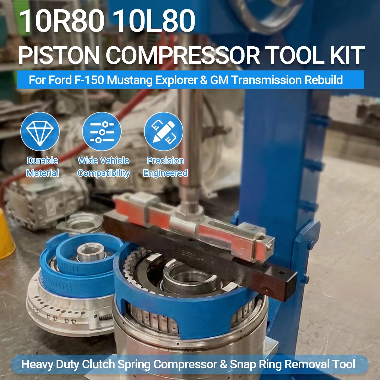 10R80 Clutch Piston Compressor Tool Kit for Ford F-150 view 2