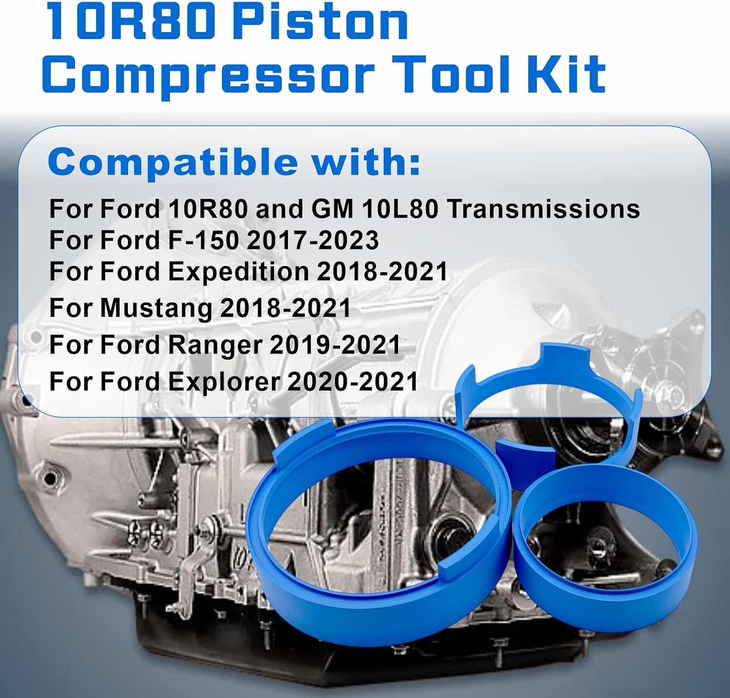 10R80 Piston Compressor Tool Kit 3-Piece Clutch Set view 3