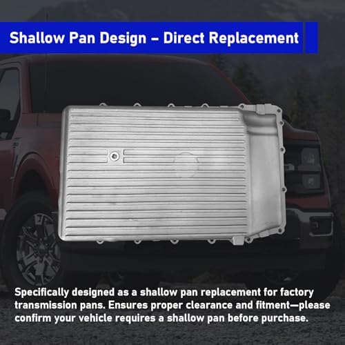 10R80 Cast Aluminum Transmission Pan Kit with Filter, Ford view 3