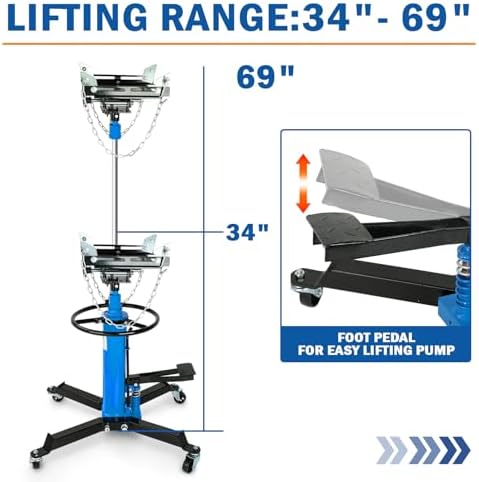 1320 lb High-Lift 2-Stage Telescopic Transmission Jack, 35-69 in view 3
