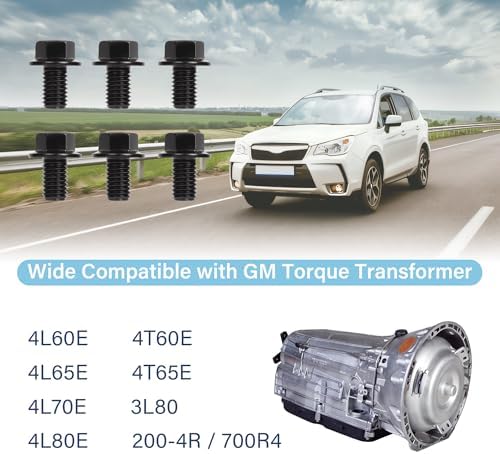 6-Piece 2307304 Torque Converter Bolt Set for GM 4L60E, 4L65E, 4L70E, 4L80E, 700-R4 and 200-4R (Grade 10.9, M10-1.5 x 16mm) view 3