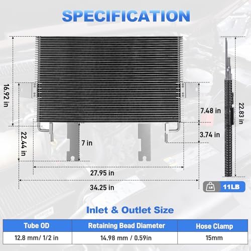 37-Row Transmission Cooler Kit for 7.3L Power Stroke view 3