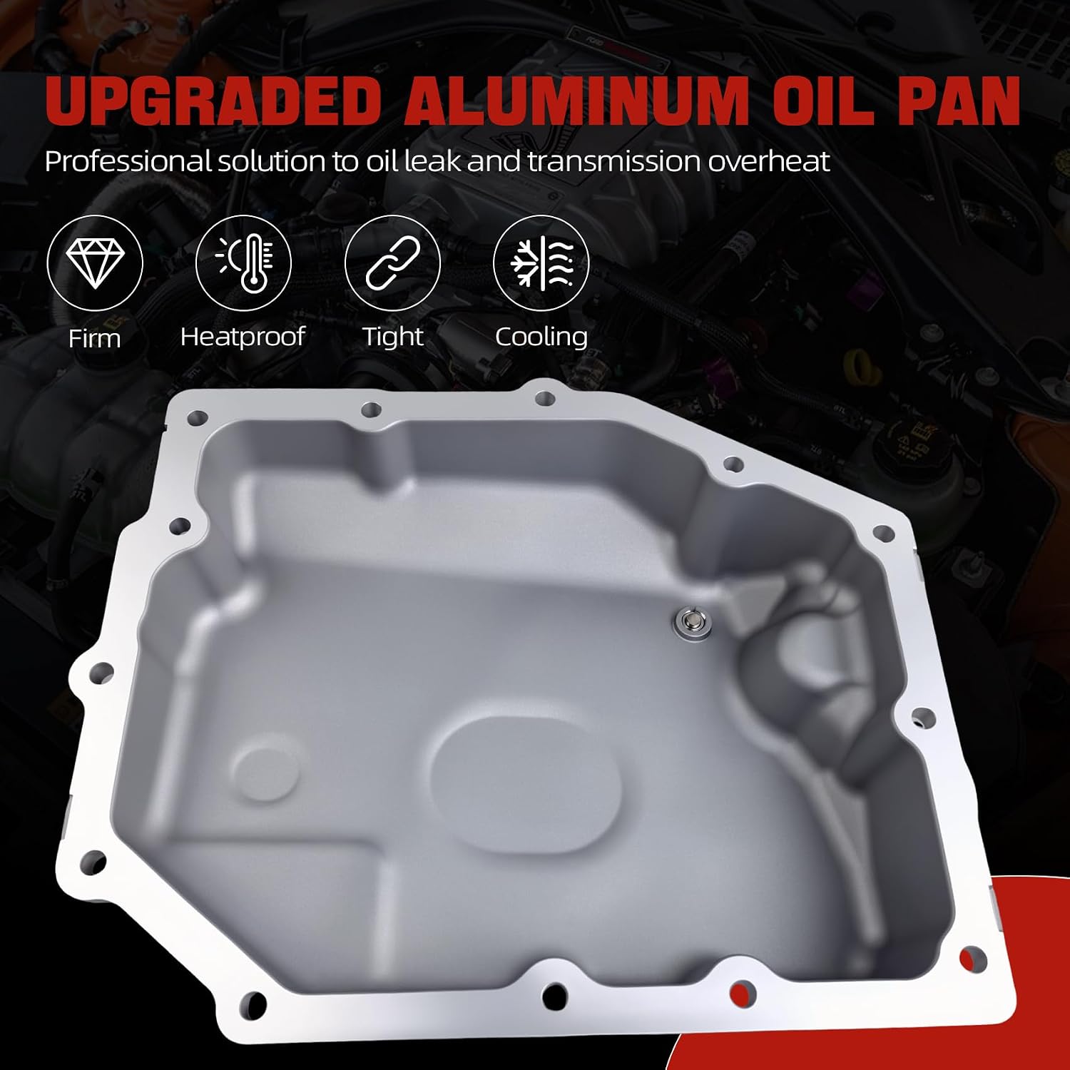 42RLE Aluminum Transmission Pan Kit with Filter 265-818 view 2