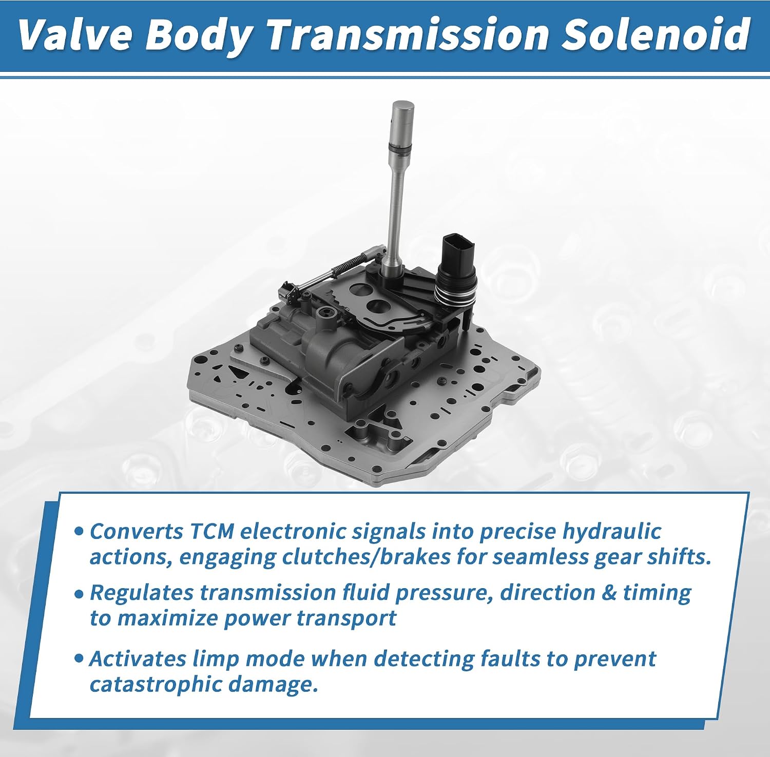 42RLE Transmission Valve Body with Solenoid Block view 3