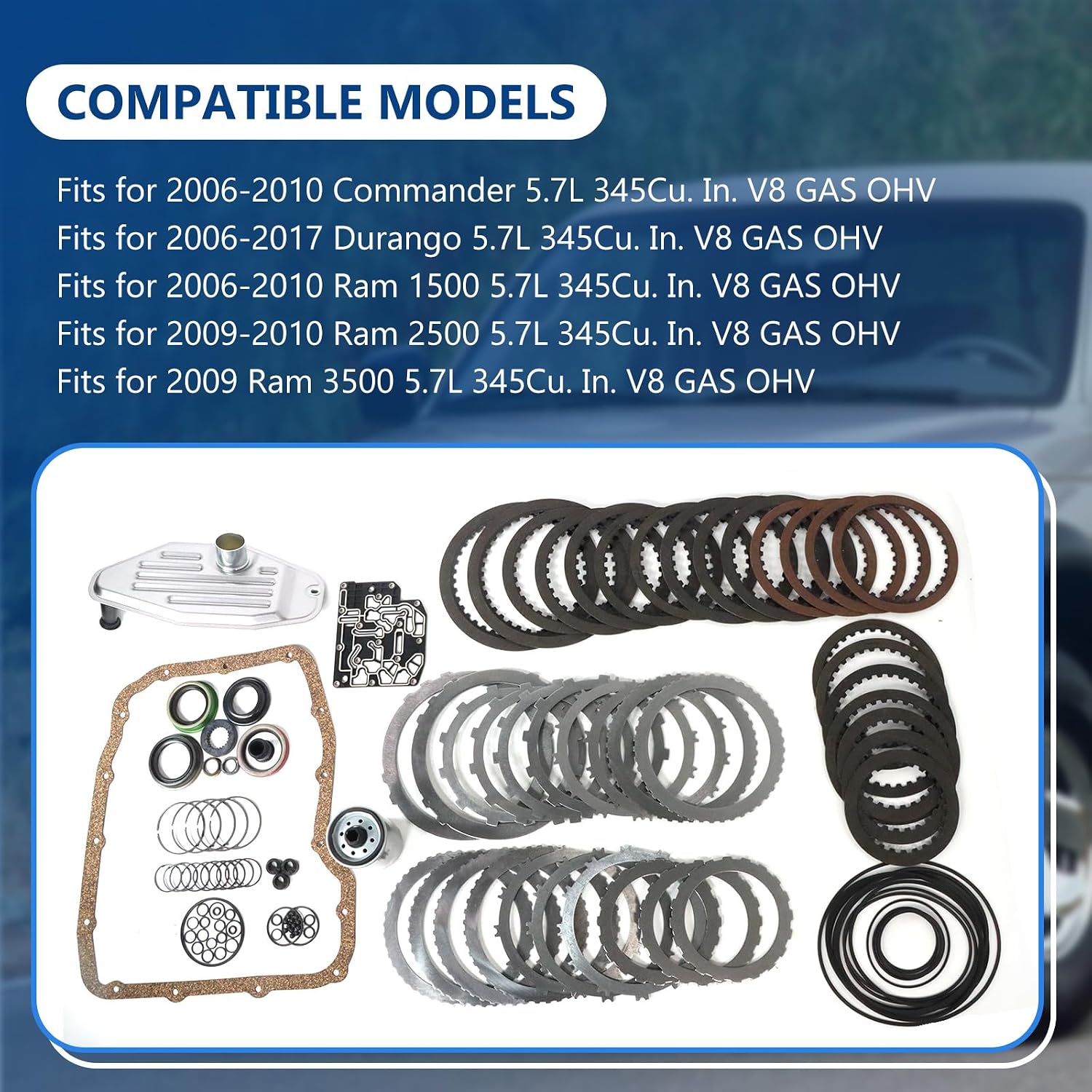 45RFE / 545RFE / 65RFE Master Rebuild Kit with 4WD Filter view 2