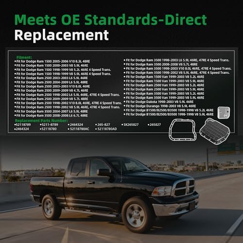 46RE 47RE 48RE Transmission Oil Pan with Drain Plug and Filter Kit view 2