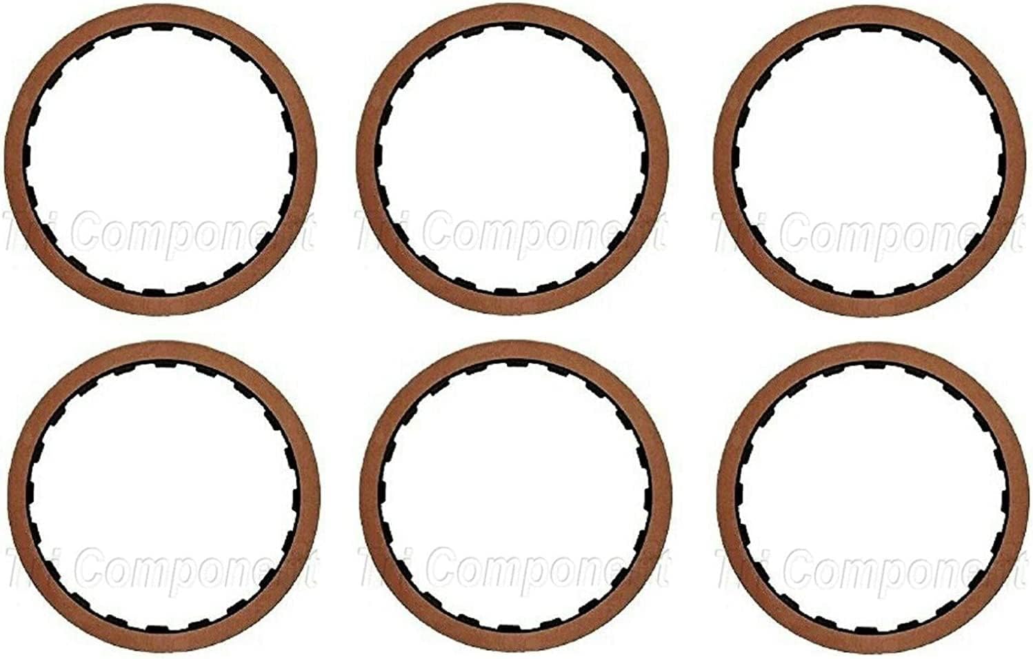 4L60E 3-4 Clutch Friction Plates, 0.062 in, 6-Pack