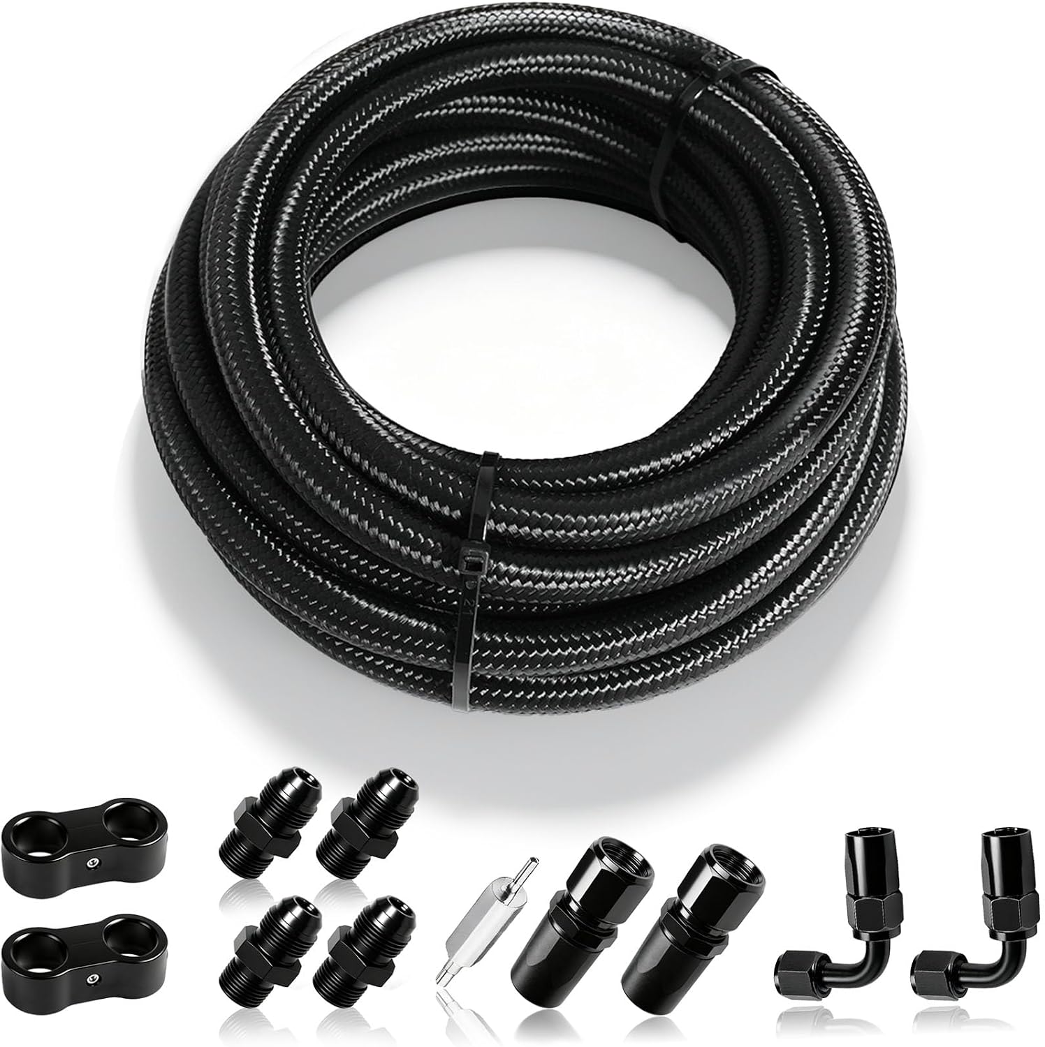 4L60E 6AN Braided Transmission Cooler Line Kit, 20 ft