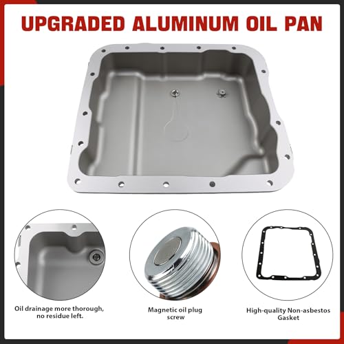 4L60E Aluminum Transmission Pan Kit with Filter and Drain Plug view 2