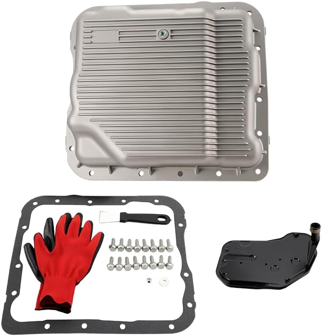 4L60E Aluminum Transmission Pan with Drain Plug and Gasket