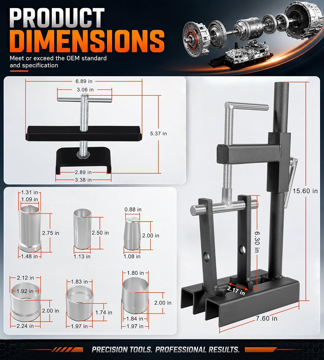 4L60E Clutch Spring Compressor and Teflon Seal Tool Set view 2