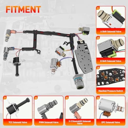 4L60E Master Solenoid Kit with Pressure Switch and Harness view 3