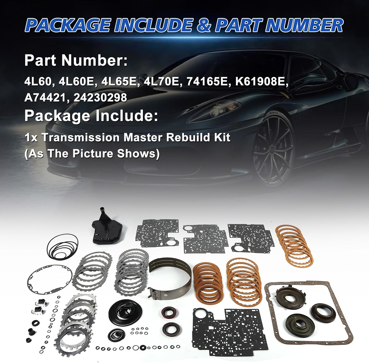 4L60E Overhaul Rebuild Kit with Steels and Pistons 2004-Up view 3