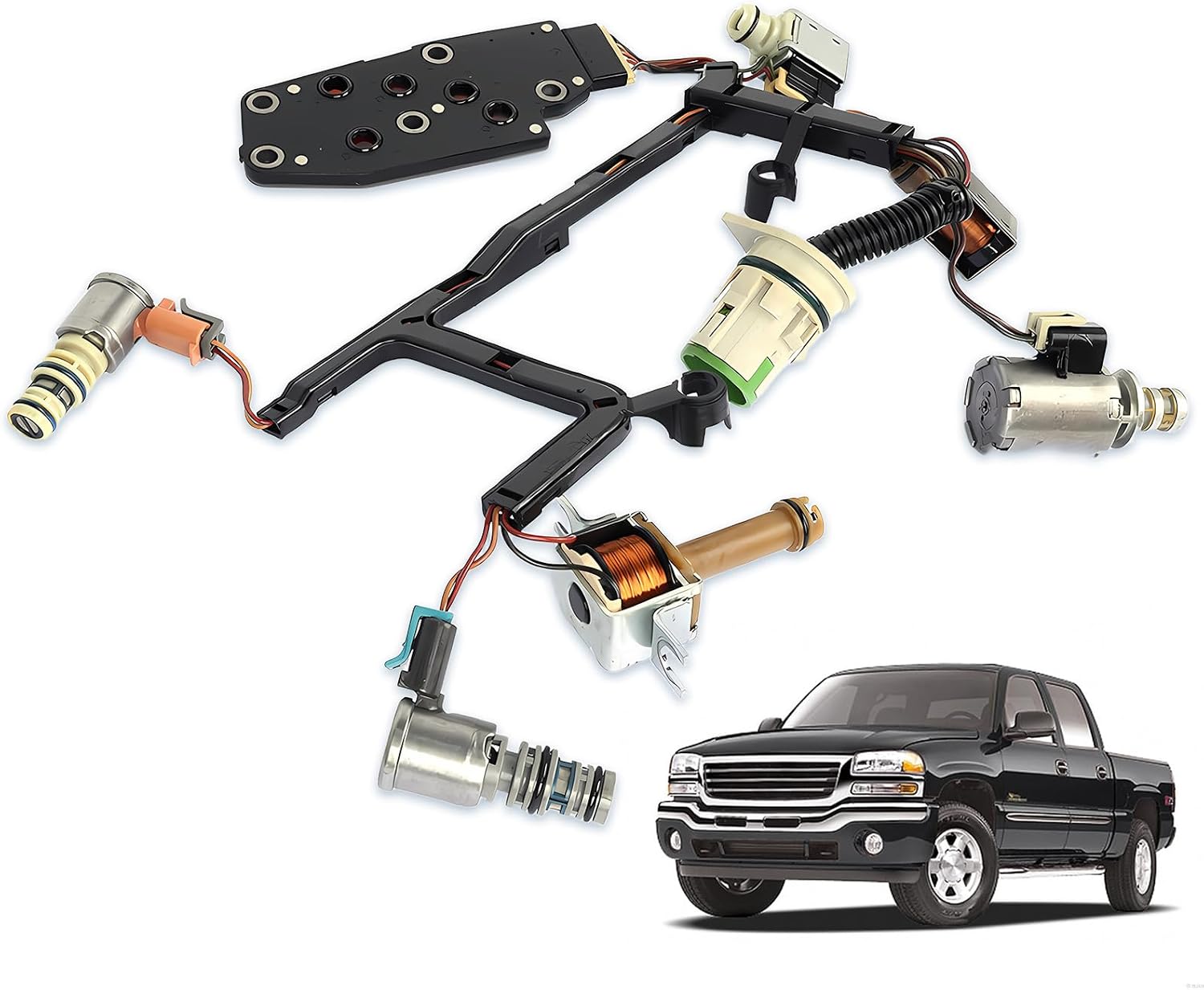4L60E Transmission Solenoid Kit with Harness 7-Piece