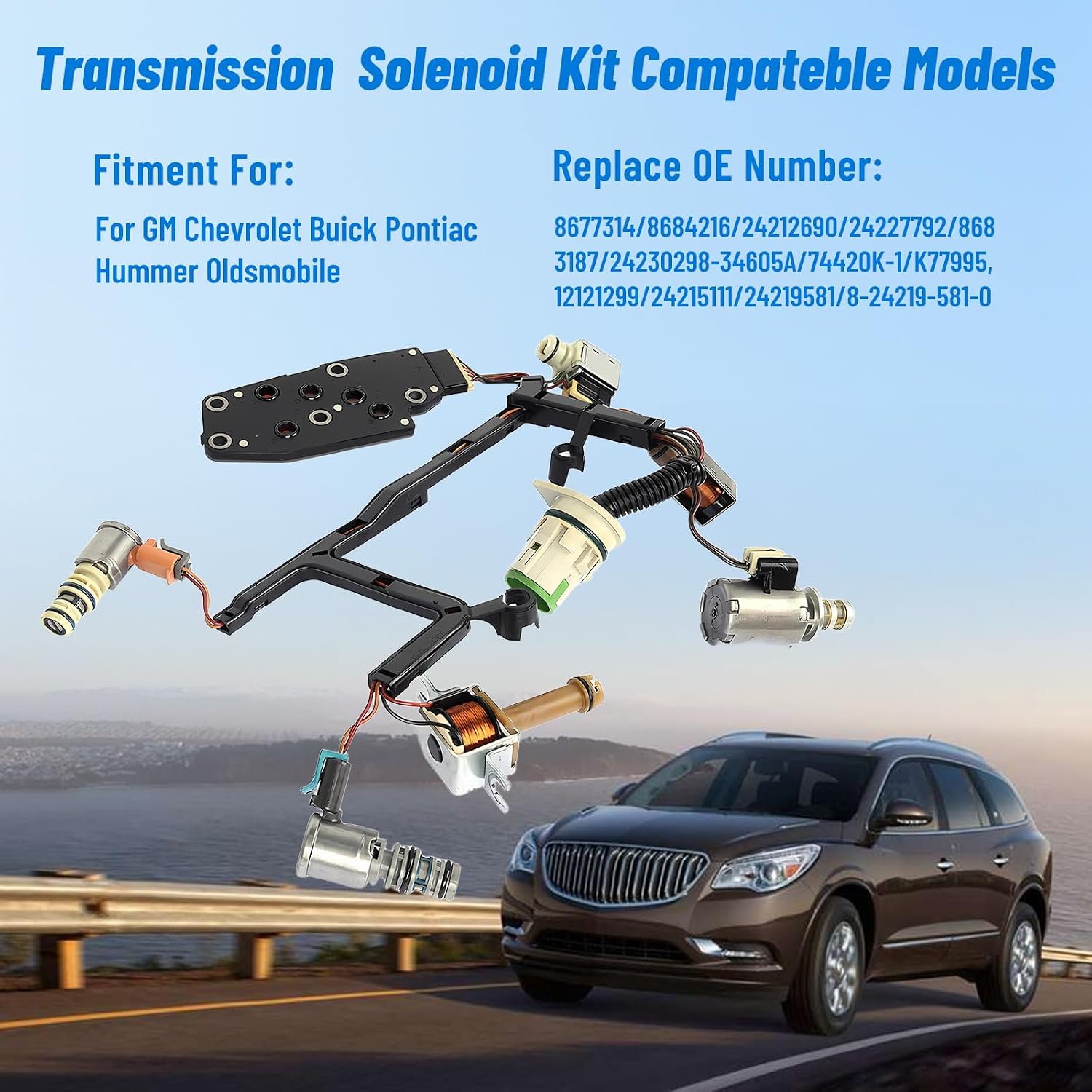4L60E Transmission Solenoid Kit with Harness 7-Piece view 2