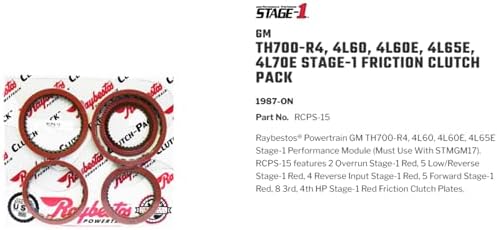 4L60E Stage 1 High Energy Friction Clutch Pack Set view 3