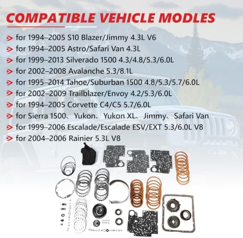 4L60E Master Rebuild Kit with Solenoids, Band and Filter view 2