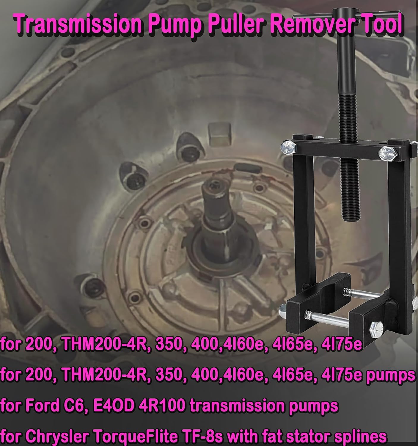 4L60E Transmission Front Pump Puller with Adjustable Jaws view 2