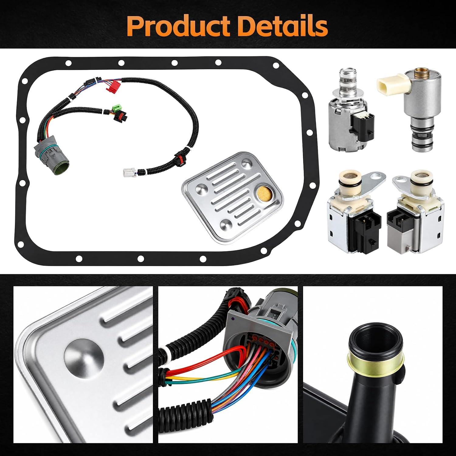4L80E Internal Harness and Solenoid Kit with Filter 2004-Up view 2
