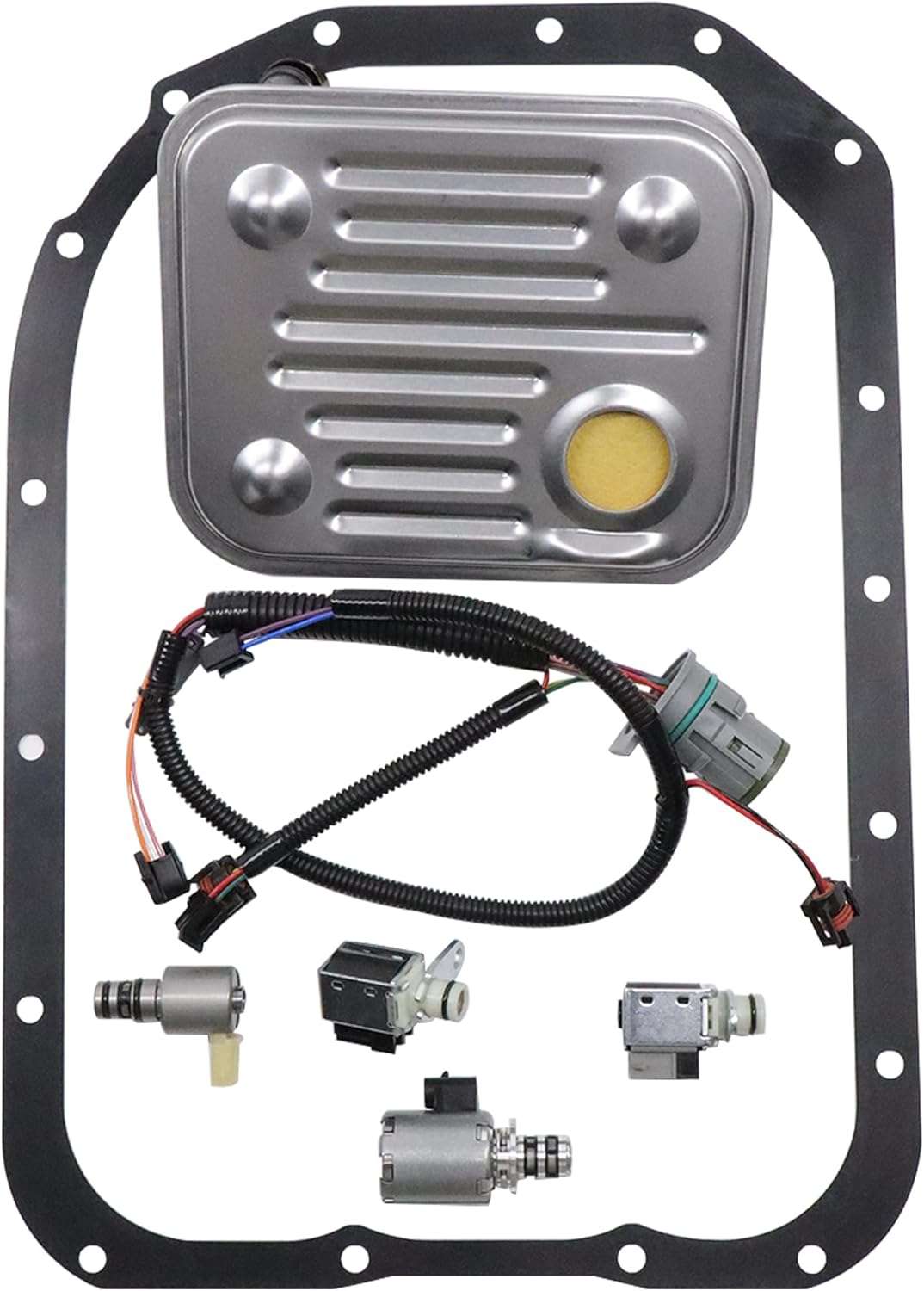 4L80E 7-Piece Master Solenoid Kit with Internal Wire Harness and Filter (2004-On)
