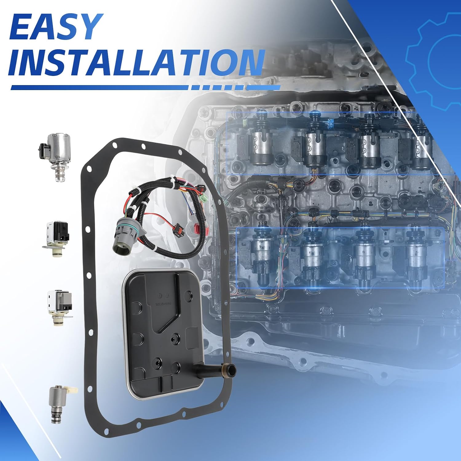 4L80E Transmission Solenoid Kit with Harness and Filter view 3