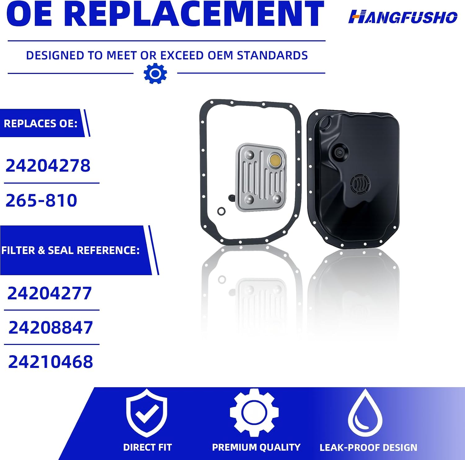 4L80E Transmission Oil Pan Kit with Filter and Gasket view 2