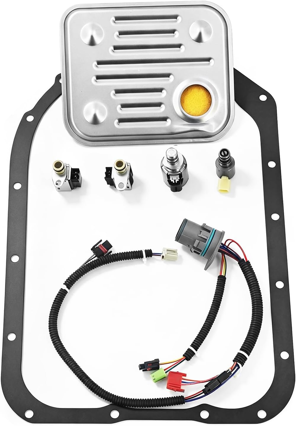4L80E Transmission Solenoid Kit 2004-Up with Harness and Filter