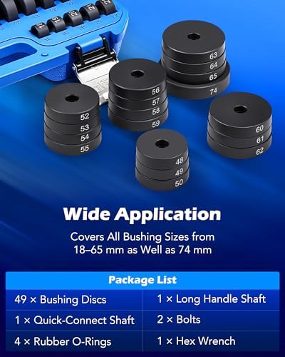 52-Piece Bushing Driver and Seal Installer Kit view 3