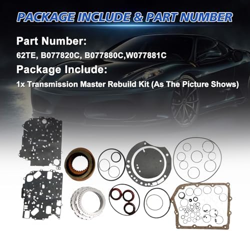 62TE Transmission Rebuild Kit with Overhaul Seals view 3