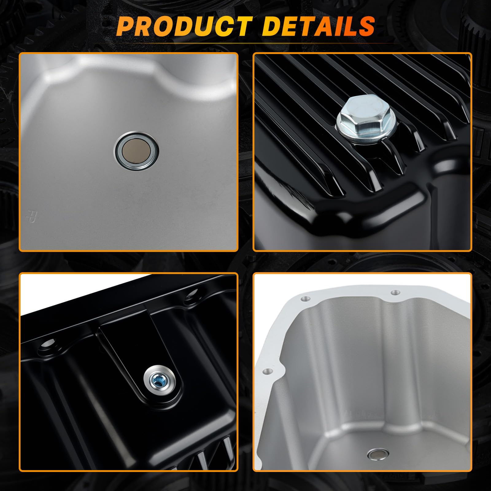 68RFE Cast Aluminum Deep Transmission Pan 1061525 Cummins view 2