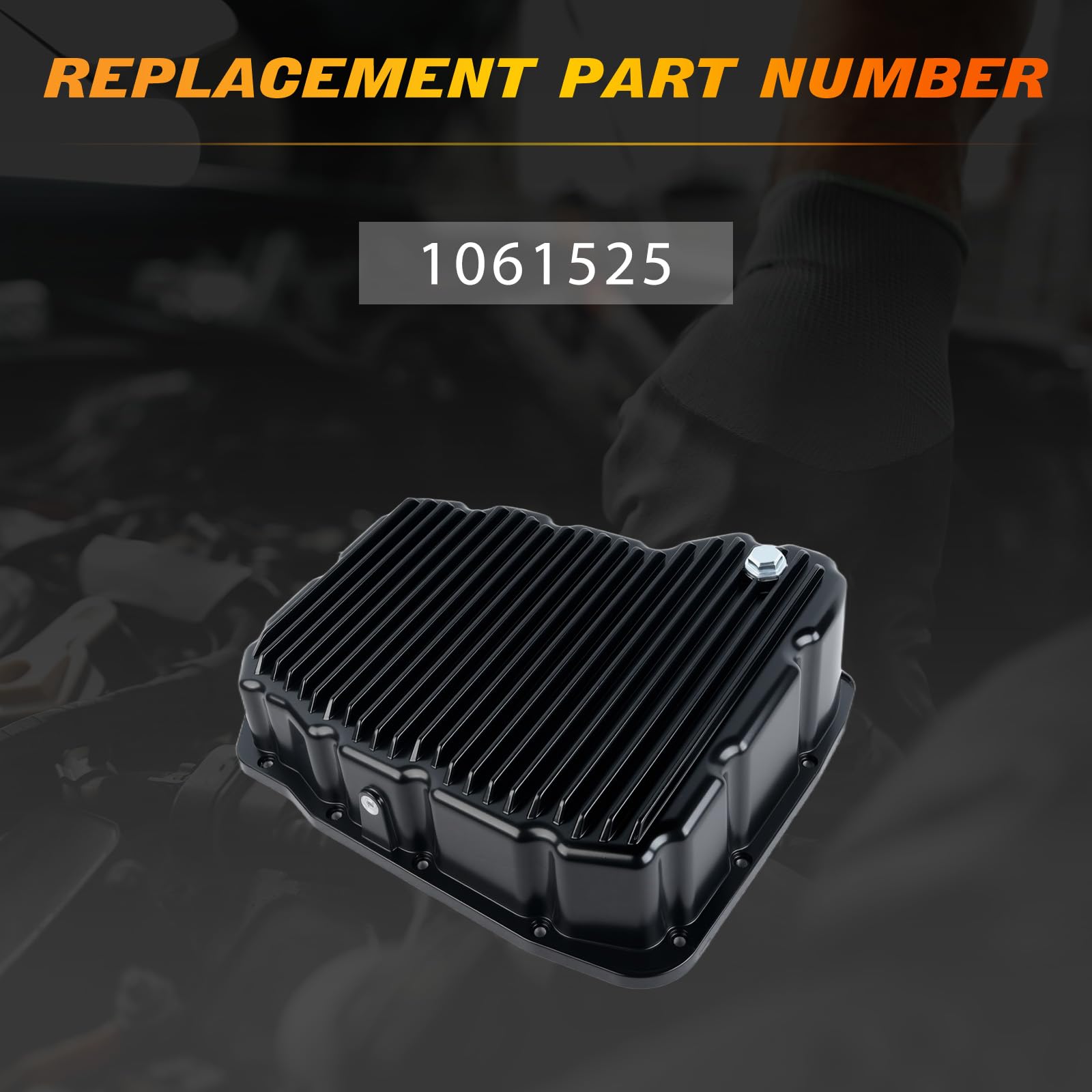 68RFE Cast Aluminum Deep Transmission Pan 1061525 Cummins view 3