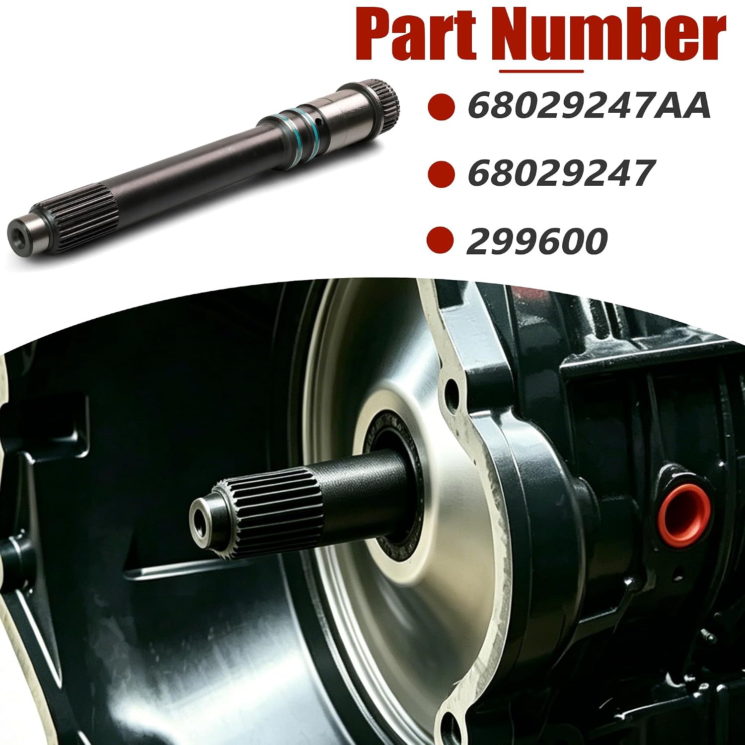68RFE Transmission Input Shaft for 6.7L Cummins Ram view 2