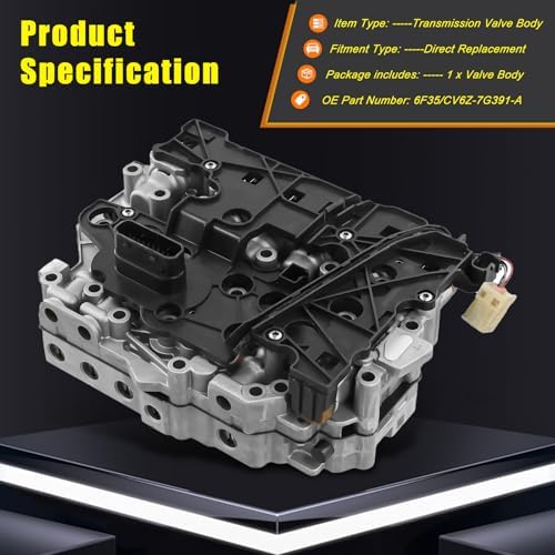6F35 Transmission Valve Body with Solenoids CV6Z-7G391-A view 3