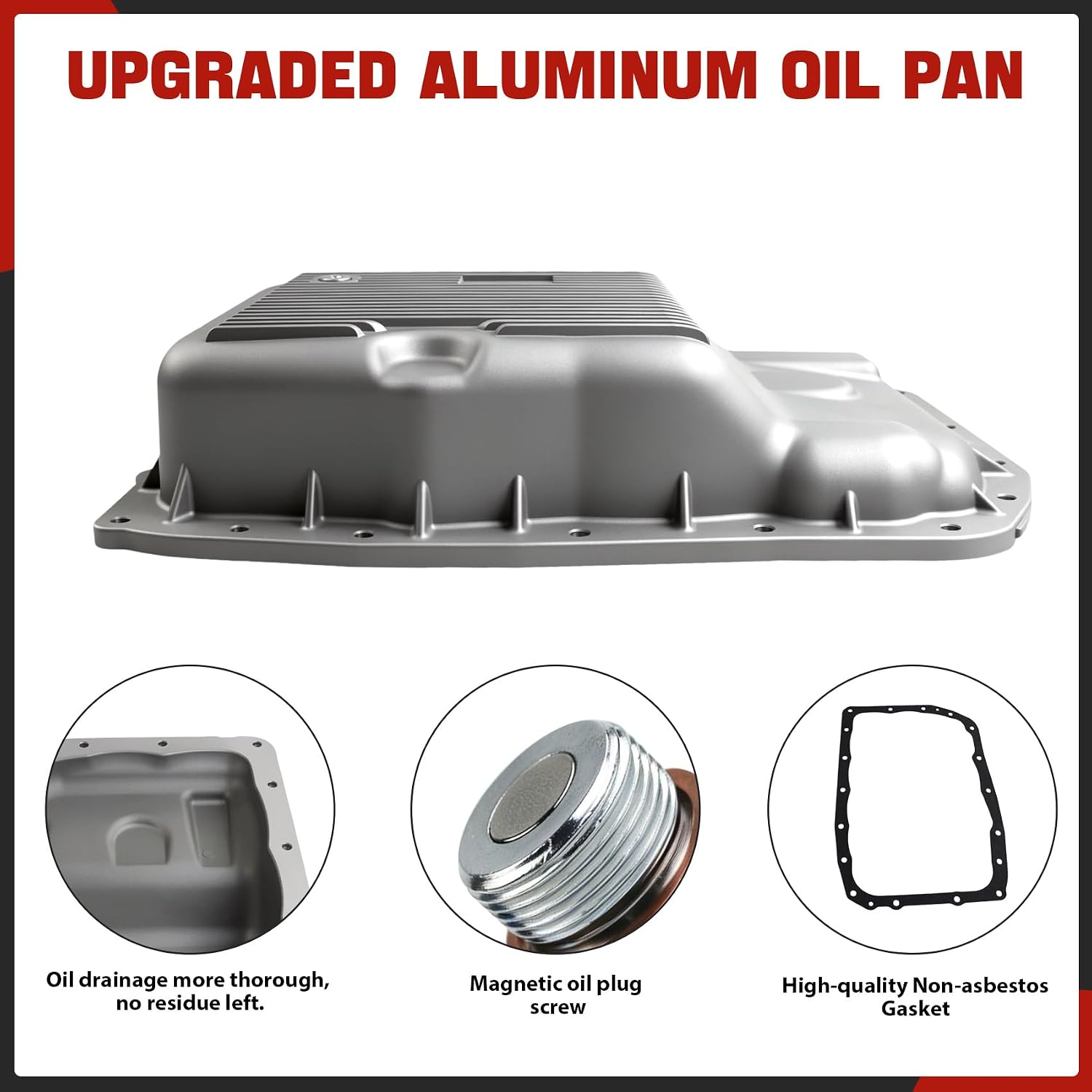 6L80 Aluminum Transmission Oil Pan Kit with Filter view 2