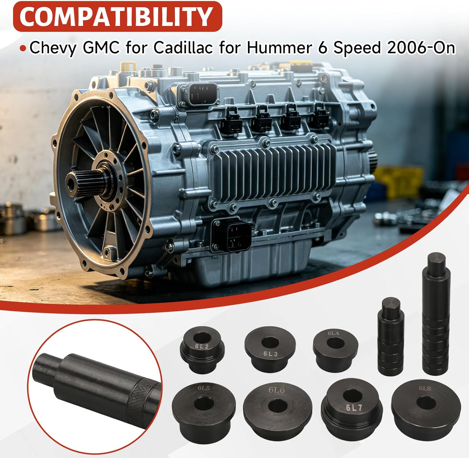 6L80 Transmission Bushing Driver and Installer Set view 2