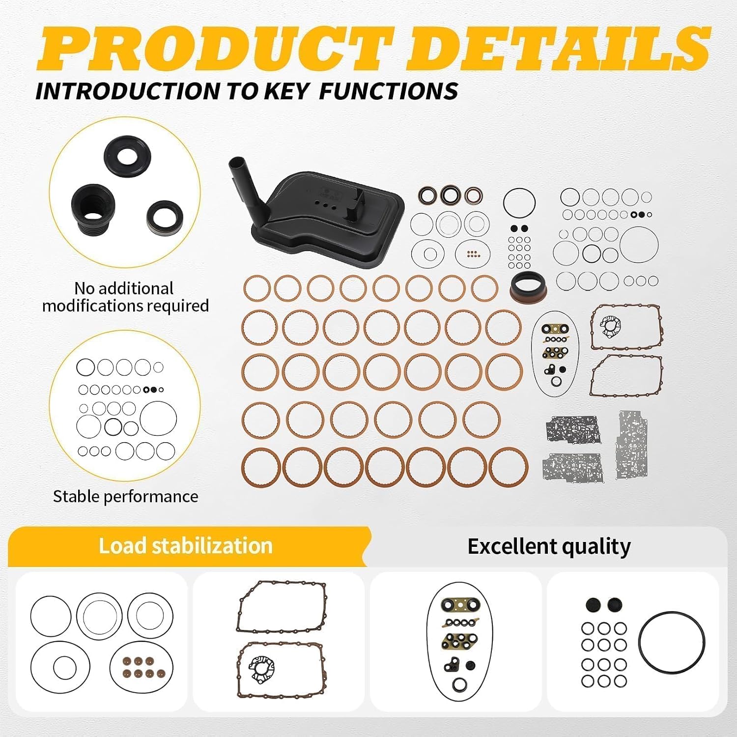 6L80E Master Rebuild Kit with Frictions and Filter view 2