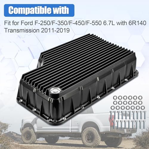 6R140 Deep Cast Aluminum Transmission Pan, Ford Super Duty view 3