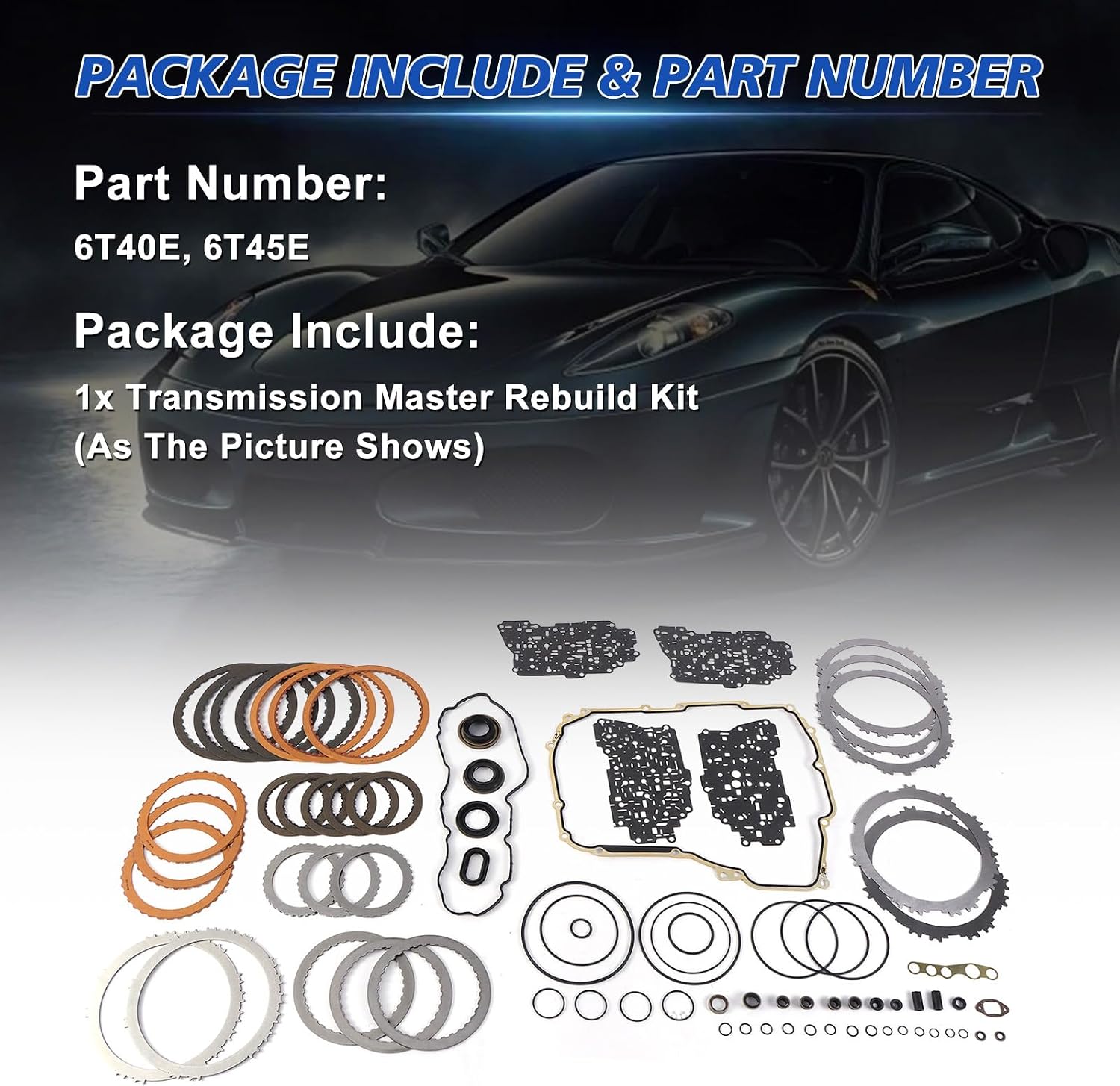 6T45E Transmission Master Rebuild Kit with Frictions view 3