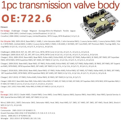 722.6 NAG1 W5A580 Valve Body, Conductor Plate, Solenoids view 2