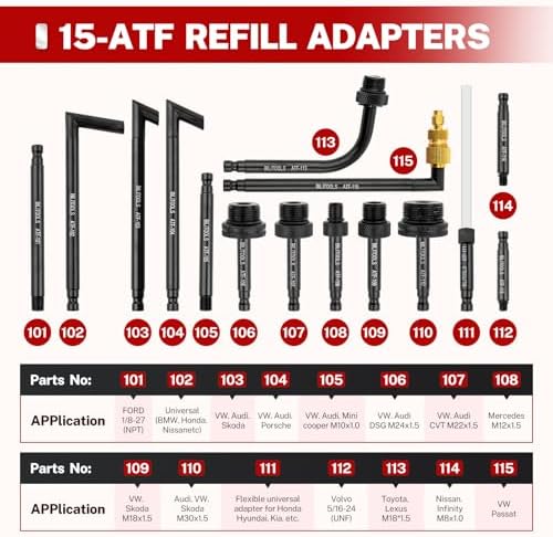 8L Air-Operated Transmission Fluid Pump, 15 ATF Adapters