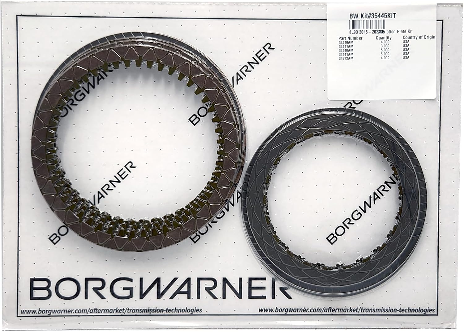 8L90 Friction Clutch Plate Kit, BorgWarner 35445KIT
