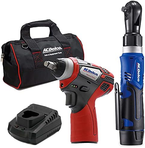 ACDelco 12V Cordless 3/8 Ratchet and Impact Wrench Kit view 2
