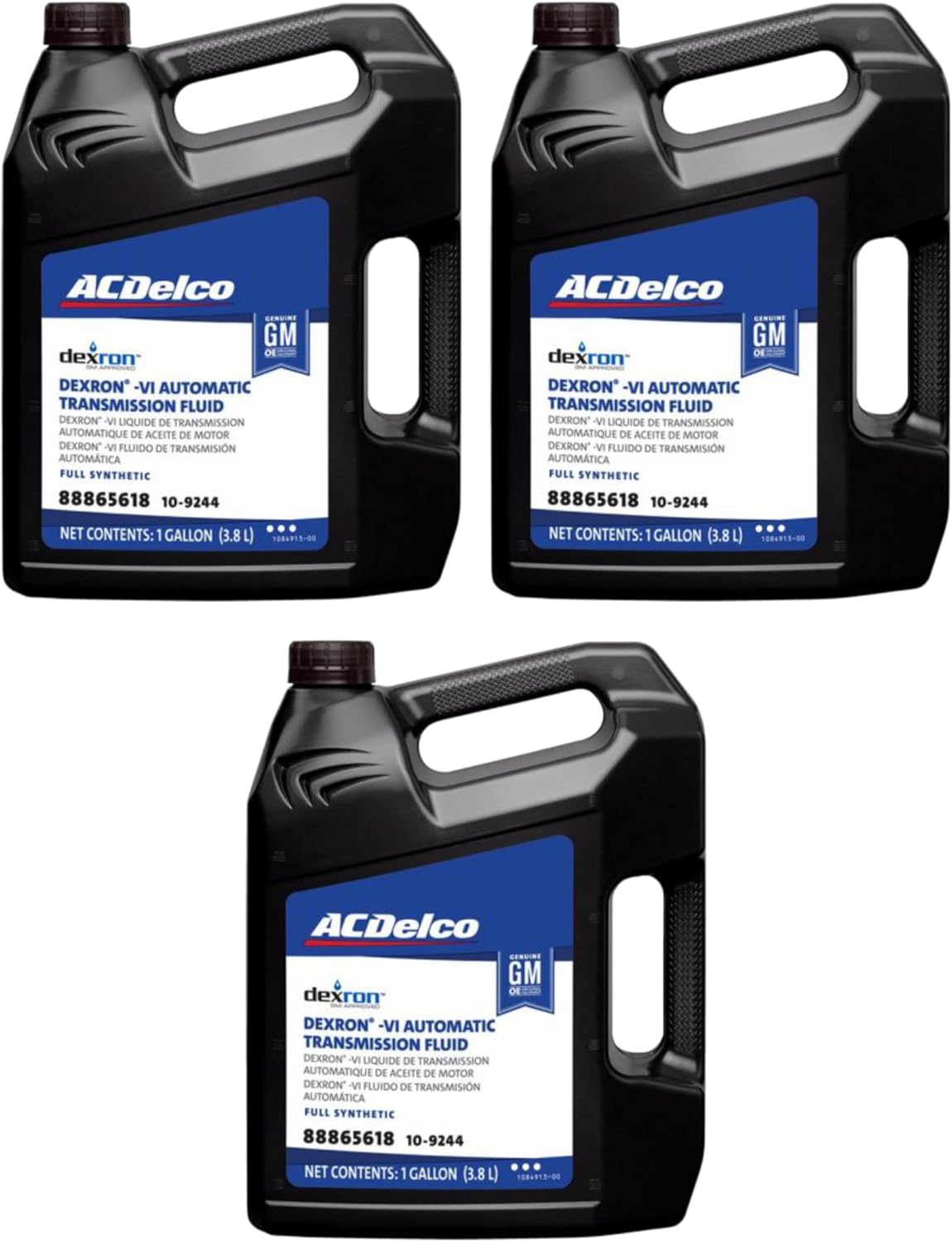 ACDelco Dexron VI Full Synthetic ATF, Case of 3 Gallons