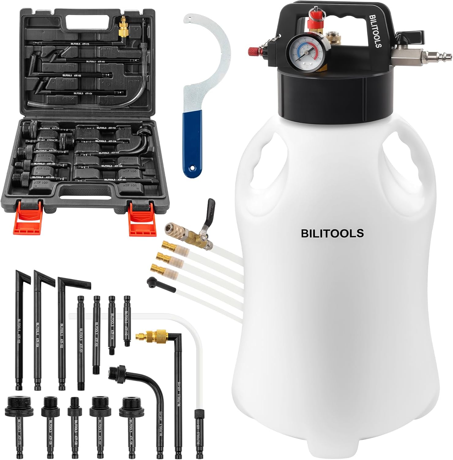 Air Operated Transmission Fluid Pump 8L, 15 ATF Adapters
